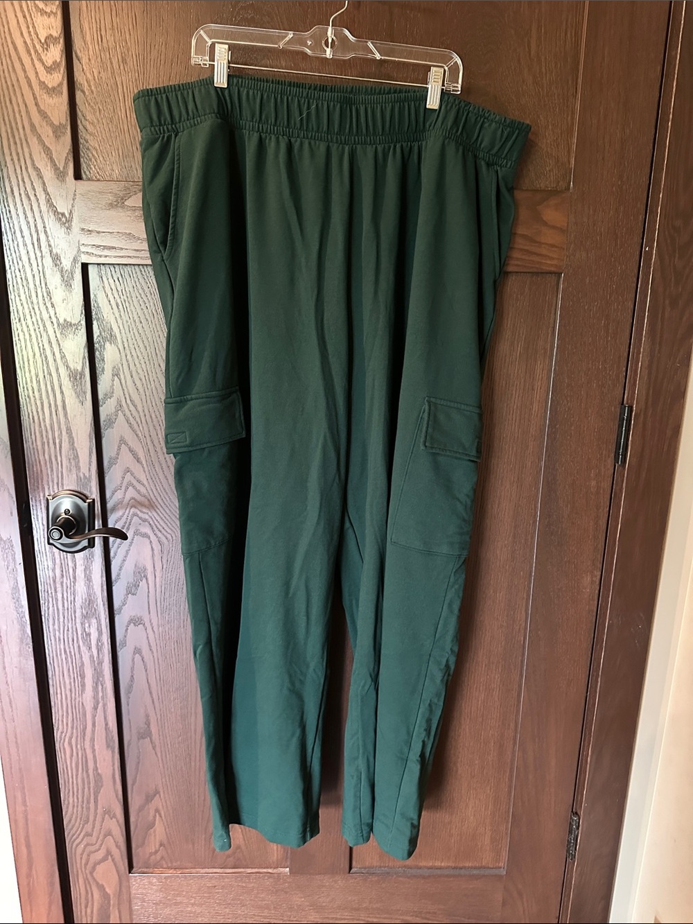 Ava & Viv Dark Green Cargo Pants with Elastic Waist